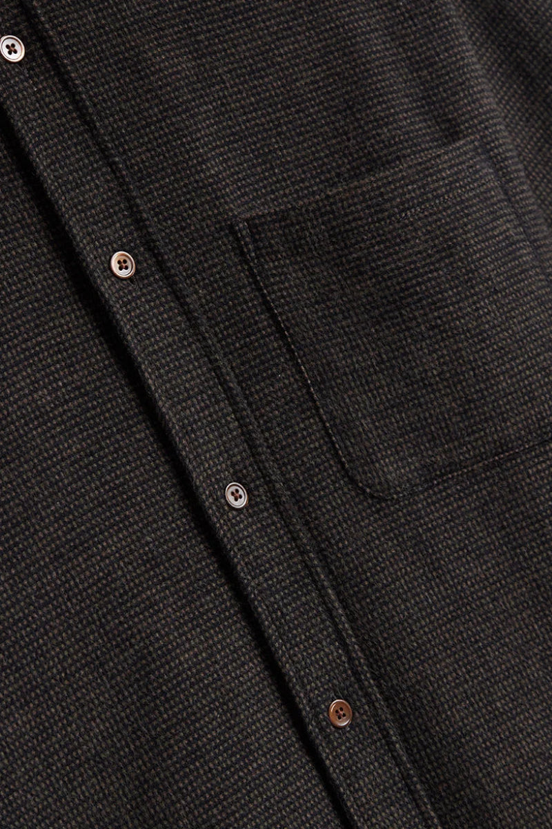 Sounds Button Down Flannel Shirt - Brown