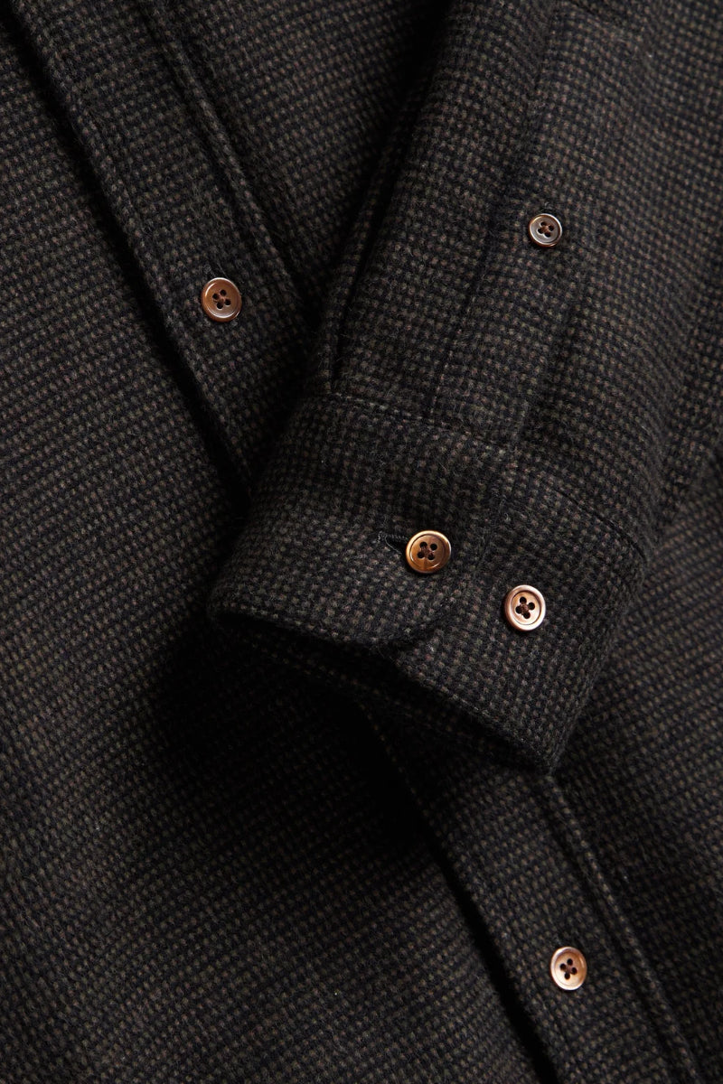 Sounds Button Down Flannel Shirt - Brown