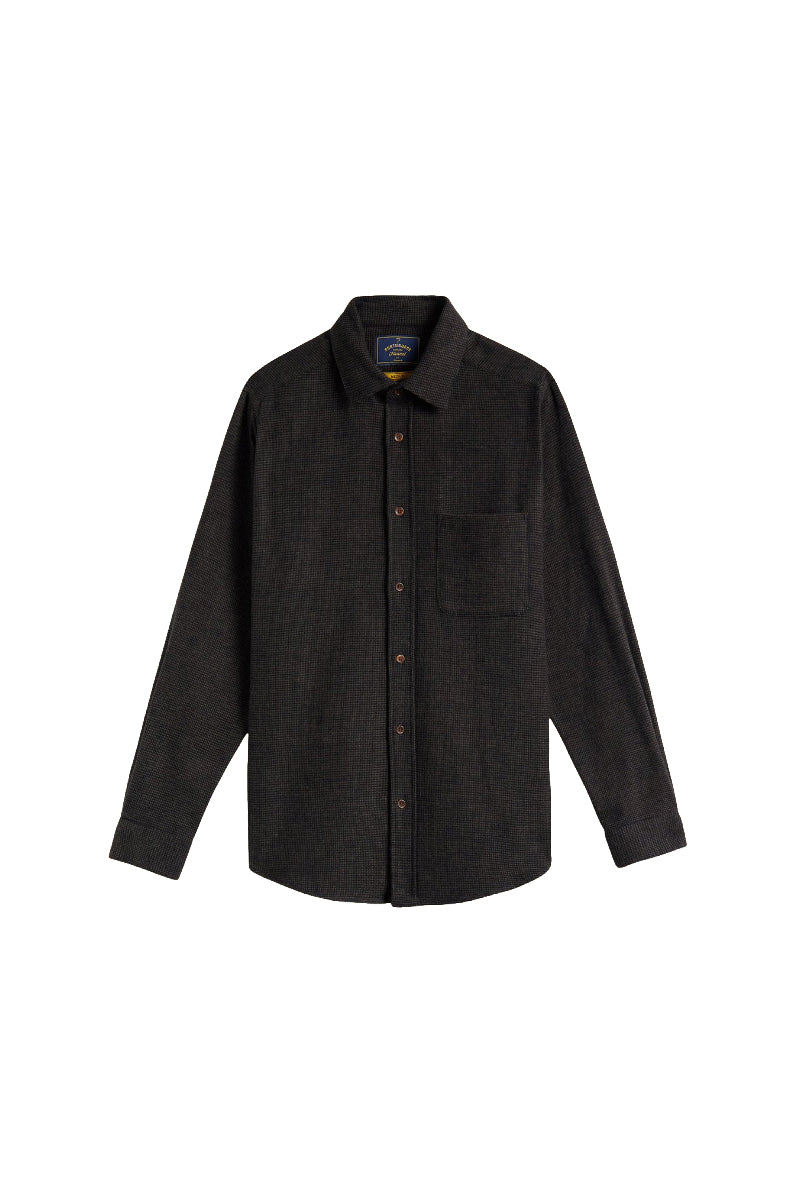 Sounds Button Down Flannel Shirt - Brown
