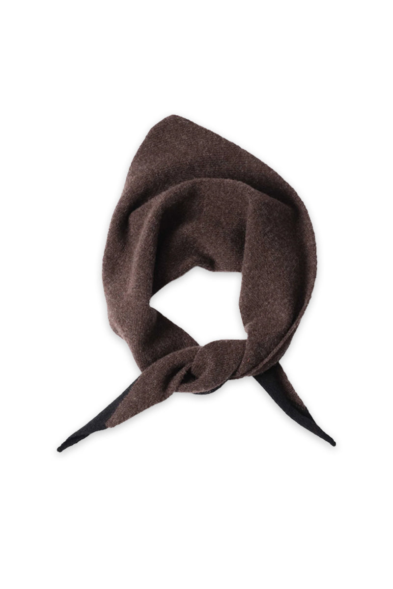 MHL. Tipped Scout Lambswool Scarf - Chocolate Black