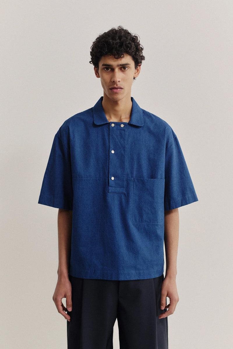 Taita Short Sleeve Shirt - Indigo