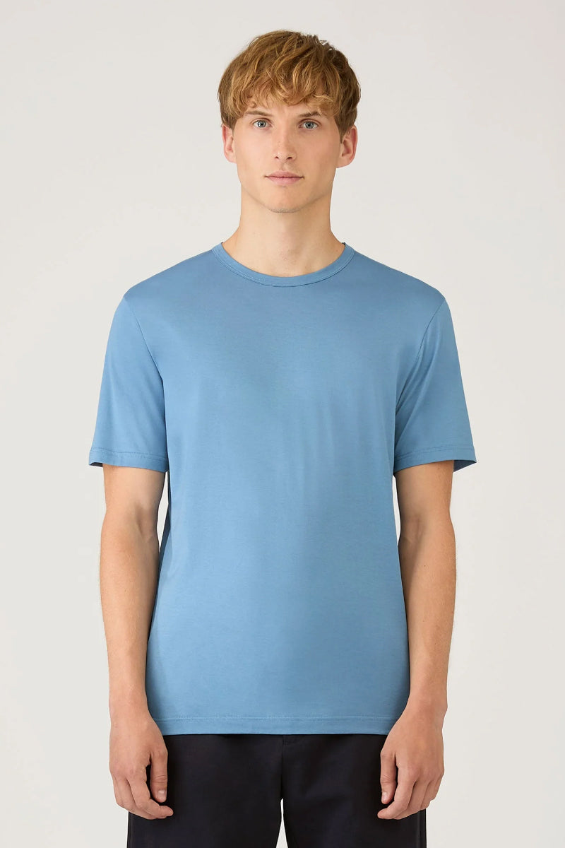 Sunspel Supima Cotton Classic Tee - Airforce Blue