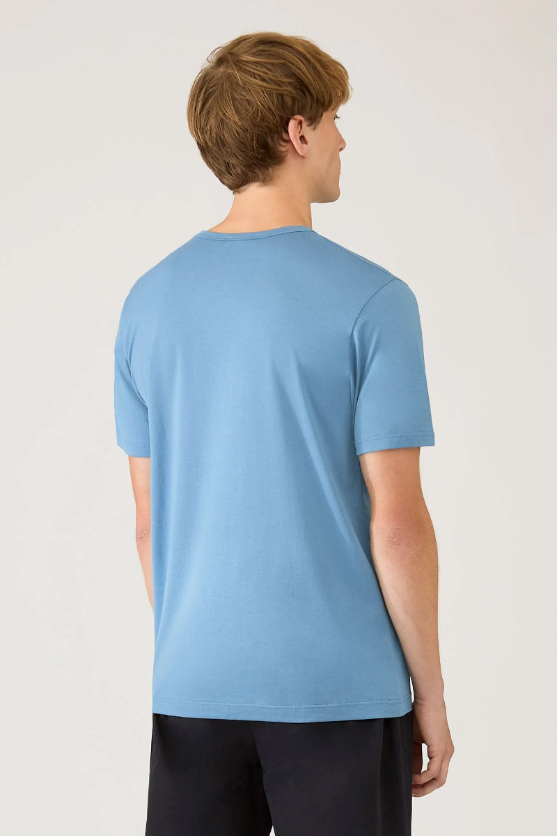 Sunspel Supima Cotton Classic Tee - Airforce Blue
