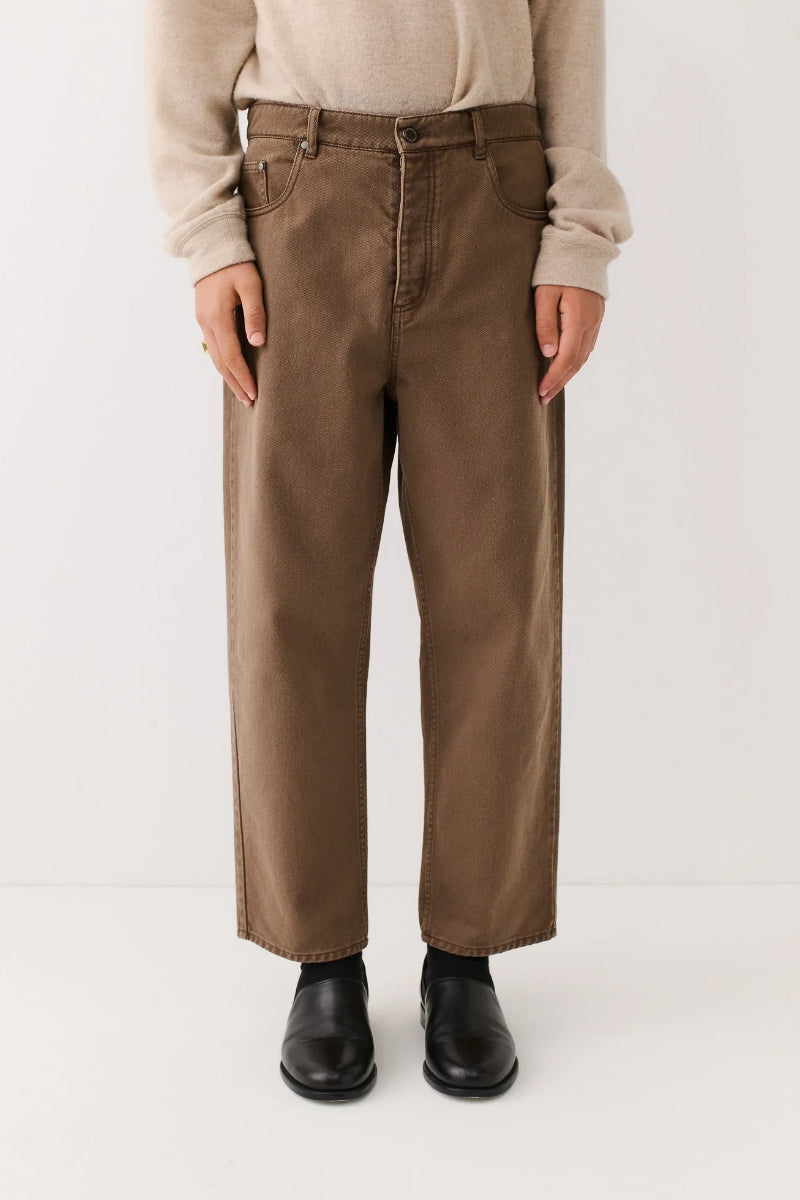 Terek Jean - Washed Brown Twill