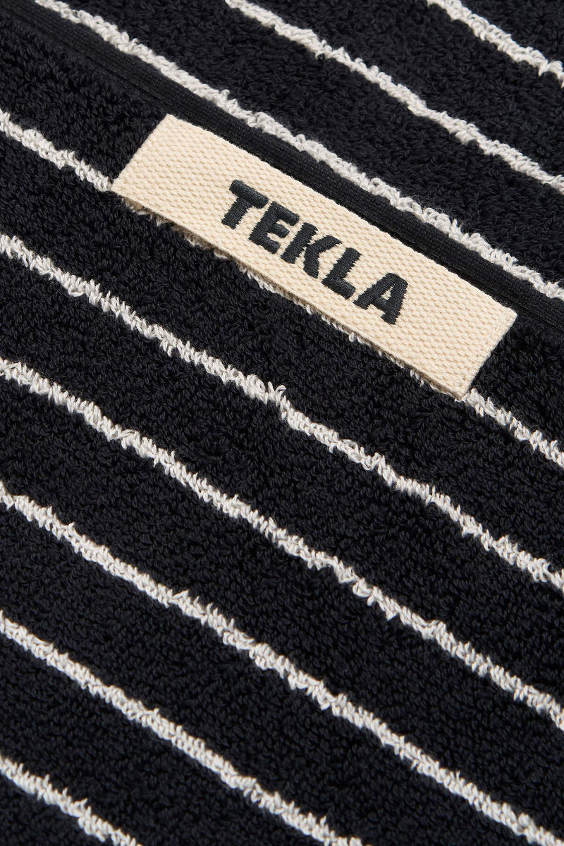 Tekla Terry Towel - Black Stripe