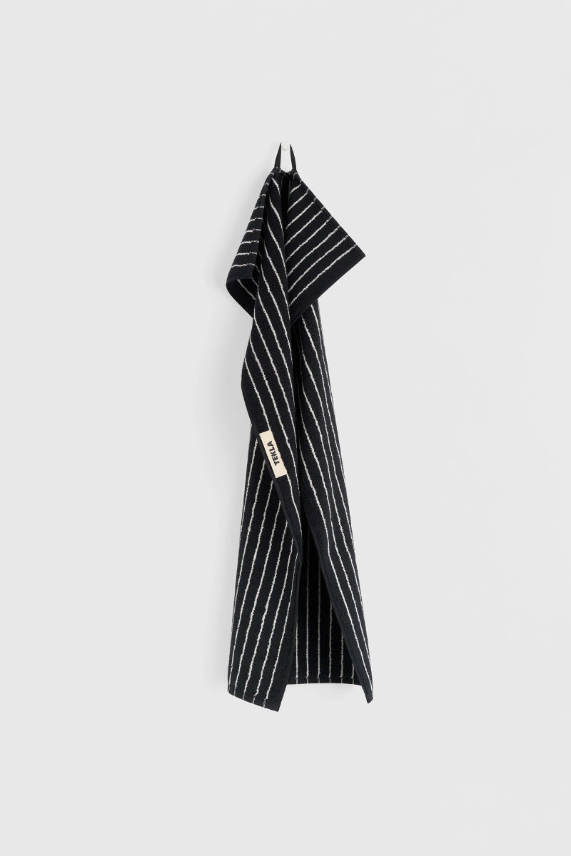 Tekla Terry Towel - Black Stripe