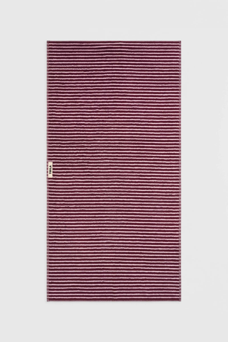 Tekla Terry Towel - Red & Rose