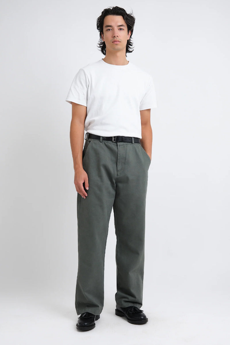 Utility Twill Straight Leg Trouser - Hester Green