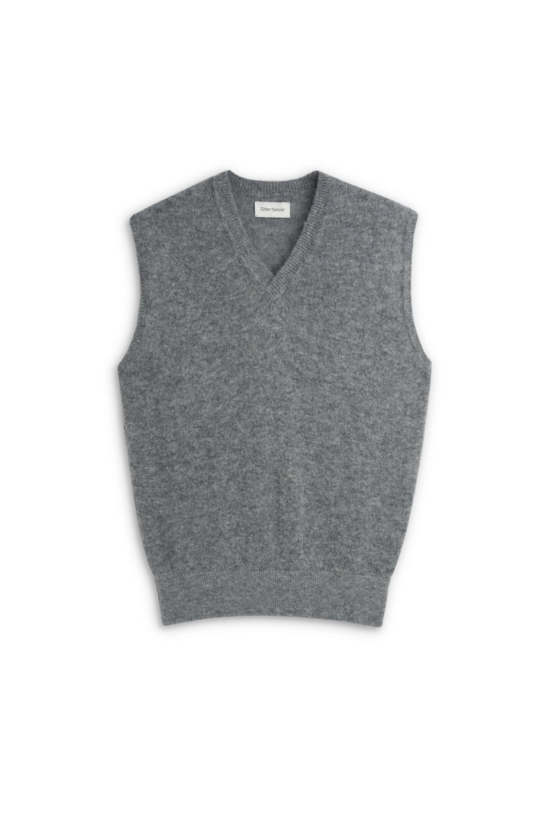 Graves V-Neck Vest - Rosen Mid Grey