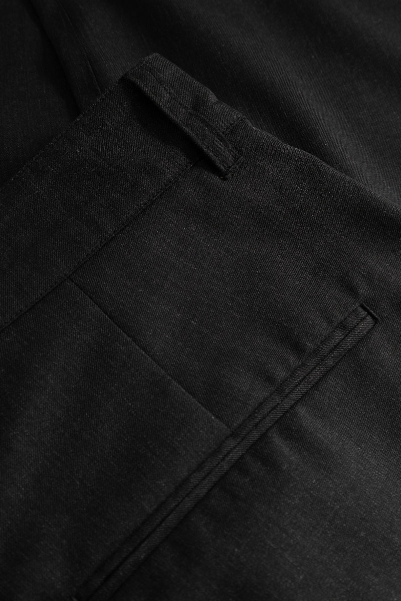 Volda Easy Worsted Wool Pleated Trouser - Charcoal Grey