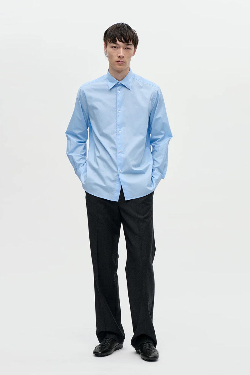 Washed Cotton Volume Shirt - Sky Blue