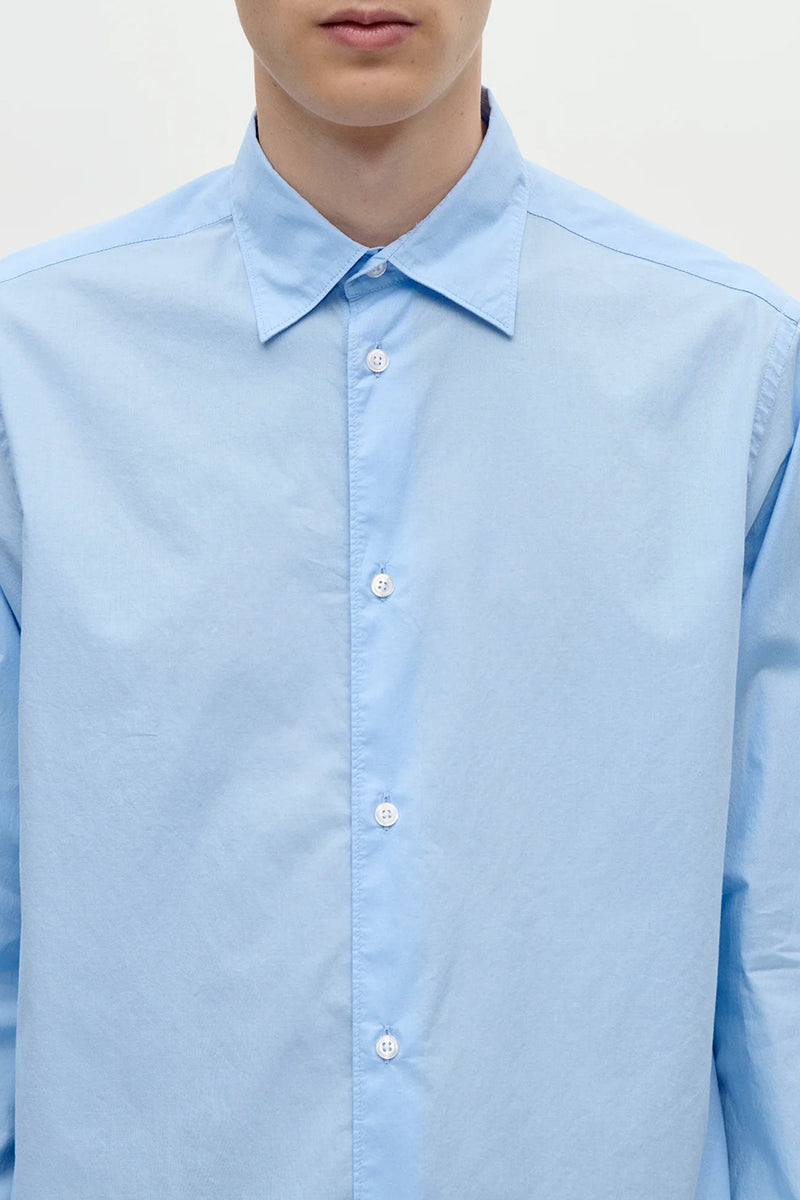 Washed Cotton Volume Shirt - Sky Blue