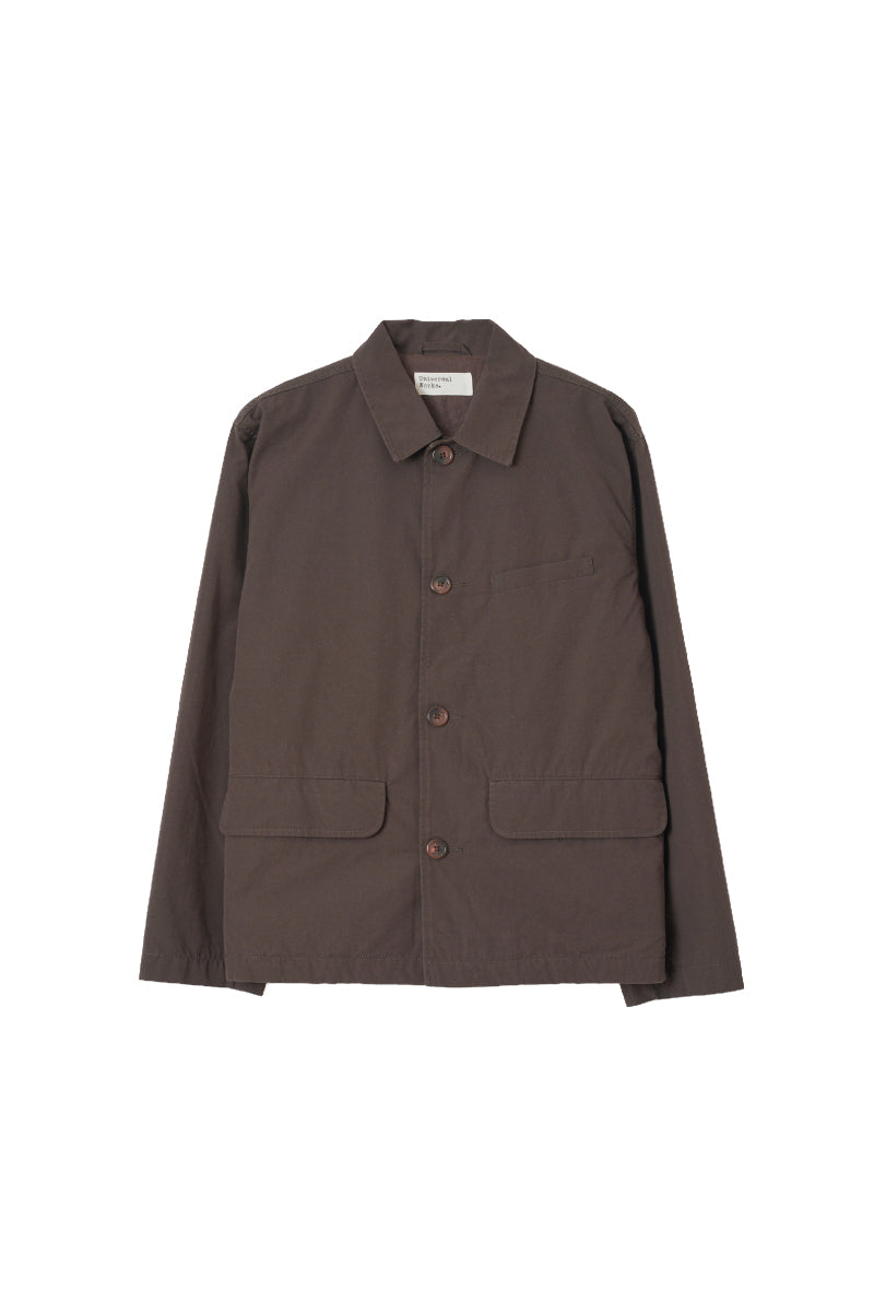 Micro Canvas Warmus Jacket - Brown