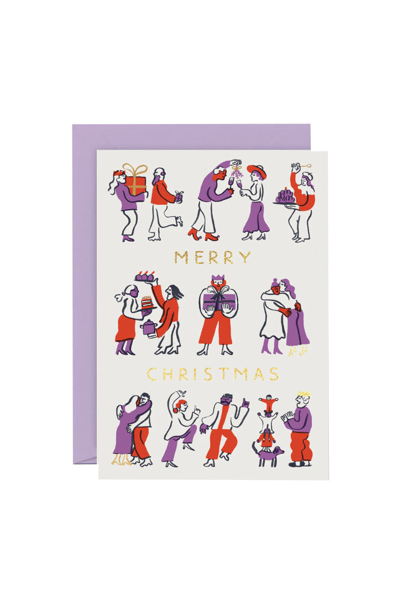 Christmas Gathering by Rozalina Burkova - Greeting Card