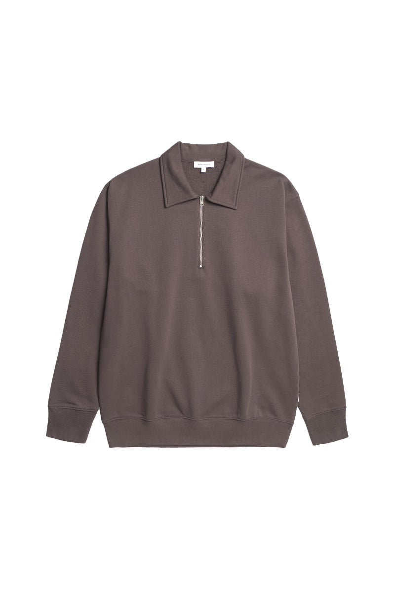 Norse Standard Half Zip Sweatshirt - Walnut