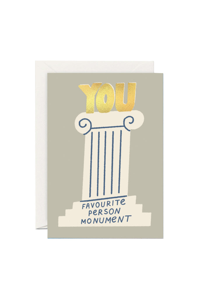 Favourite Person Monument by Rozalina Burkova - Greeting Card