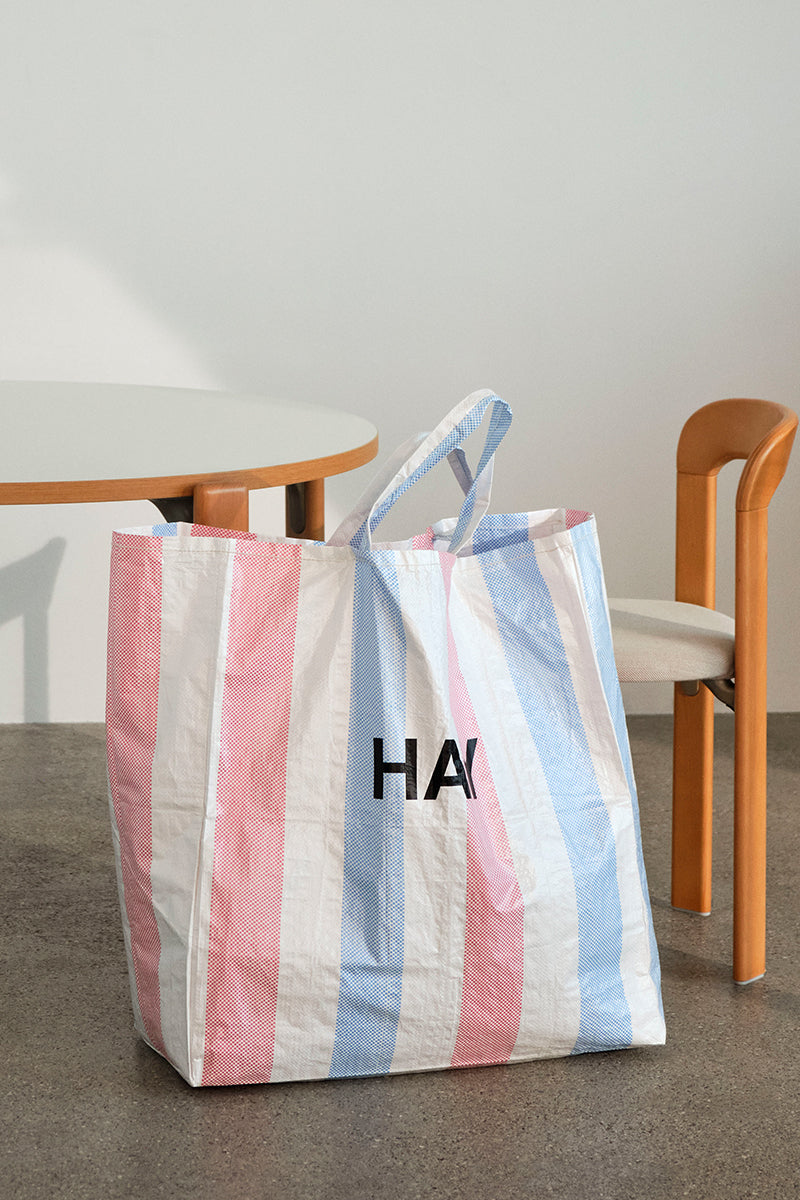 Recycled Candy Stripe Bag XL - Blue, Red and White