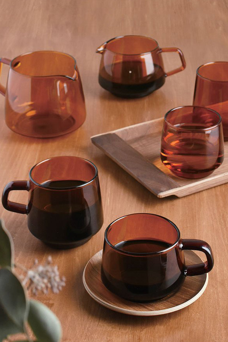 Sepia Mug & Saucer - Amber (270ml)
