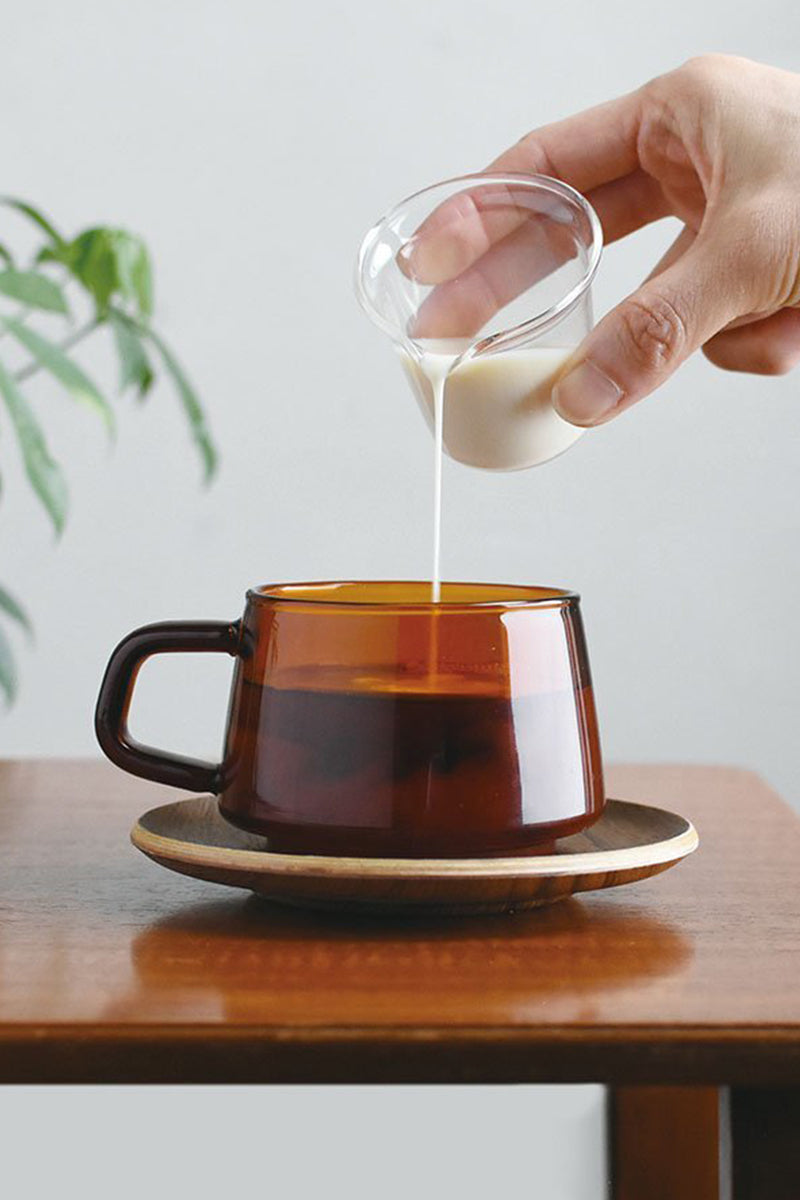 Sepia Mug & Saucer - Amber (270ml)