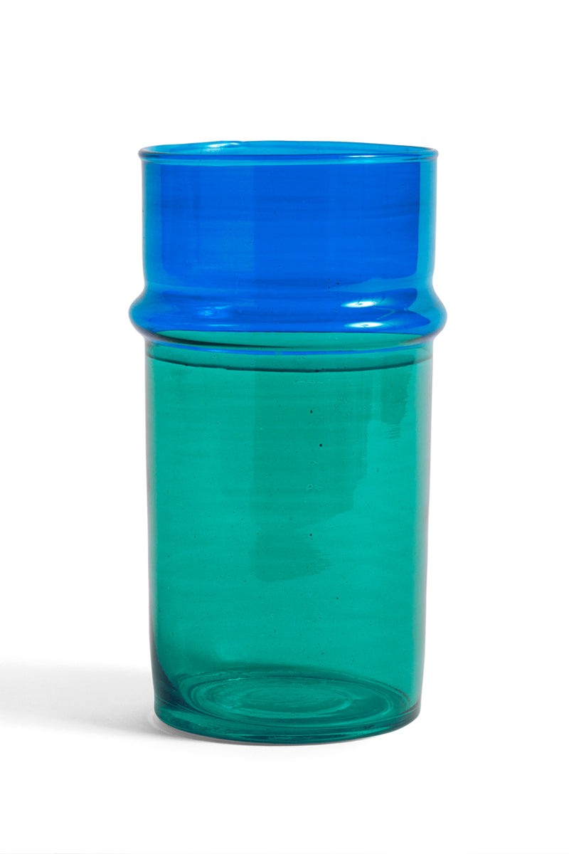 Moroccan Vase L - Blue and Green