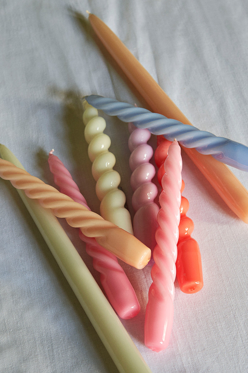 Candle Conical (Set of 6) - Peach Caramel Mint