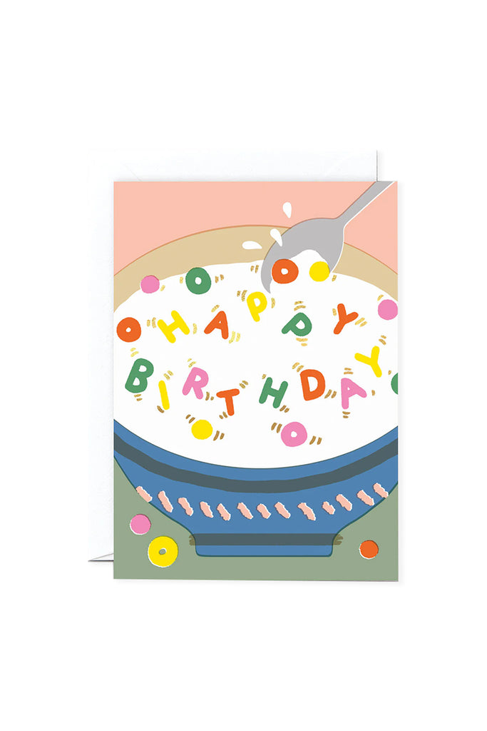 Birthday Cereal by Elena Boils - Greeting Card