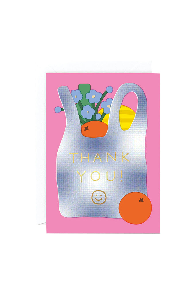 Thank You Shopping Bag by Elena Boils - Greeting Card