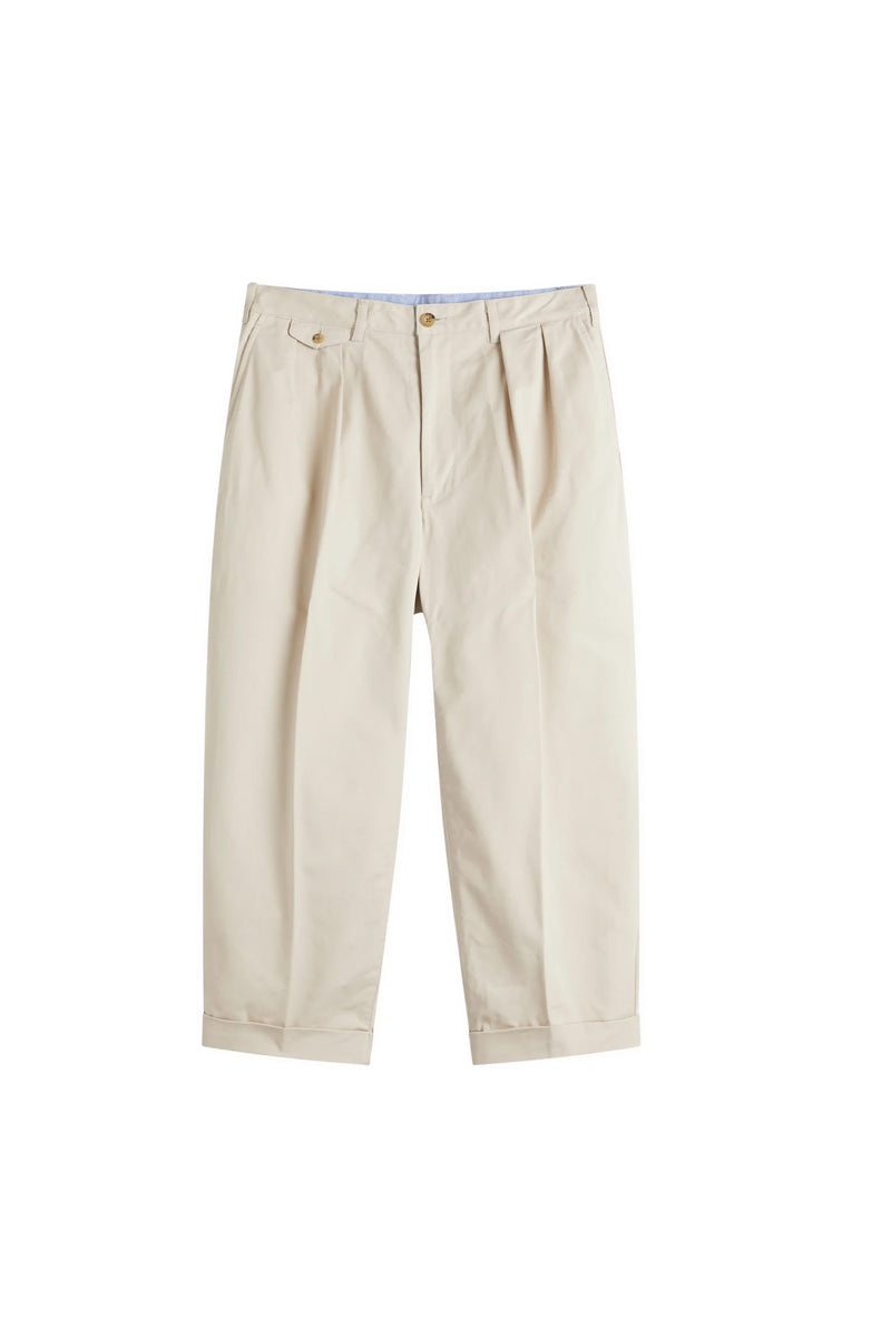 2 Pleated Pant Tapered Twill - Cement