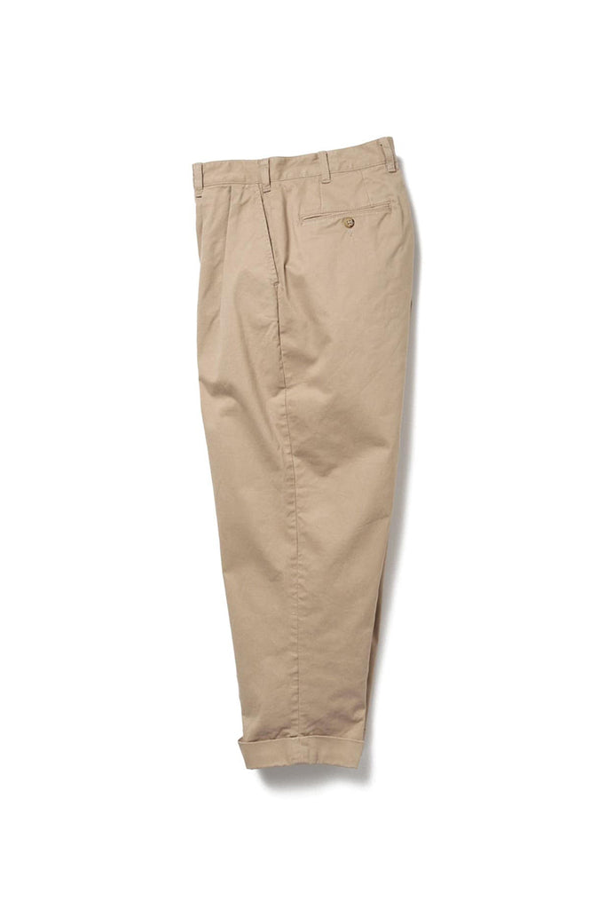 2 Pleats Twill Pant - Khaki