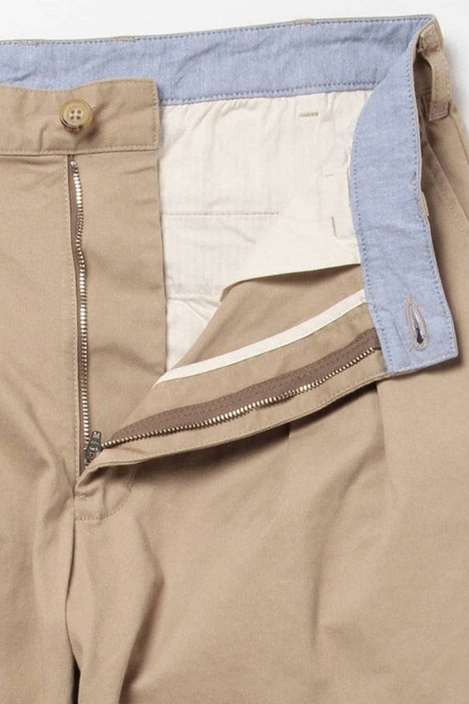 2 Pleats Twill Pant - Khaki