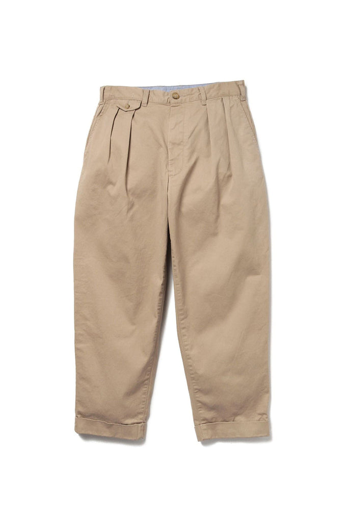 2 Pleats Twill Pant - Khaki