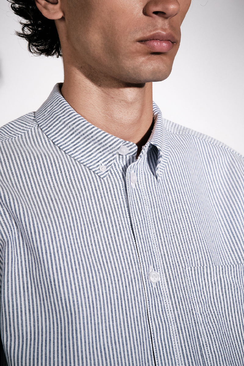 Alex Shirt - Dark Navy/White Stripe