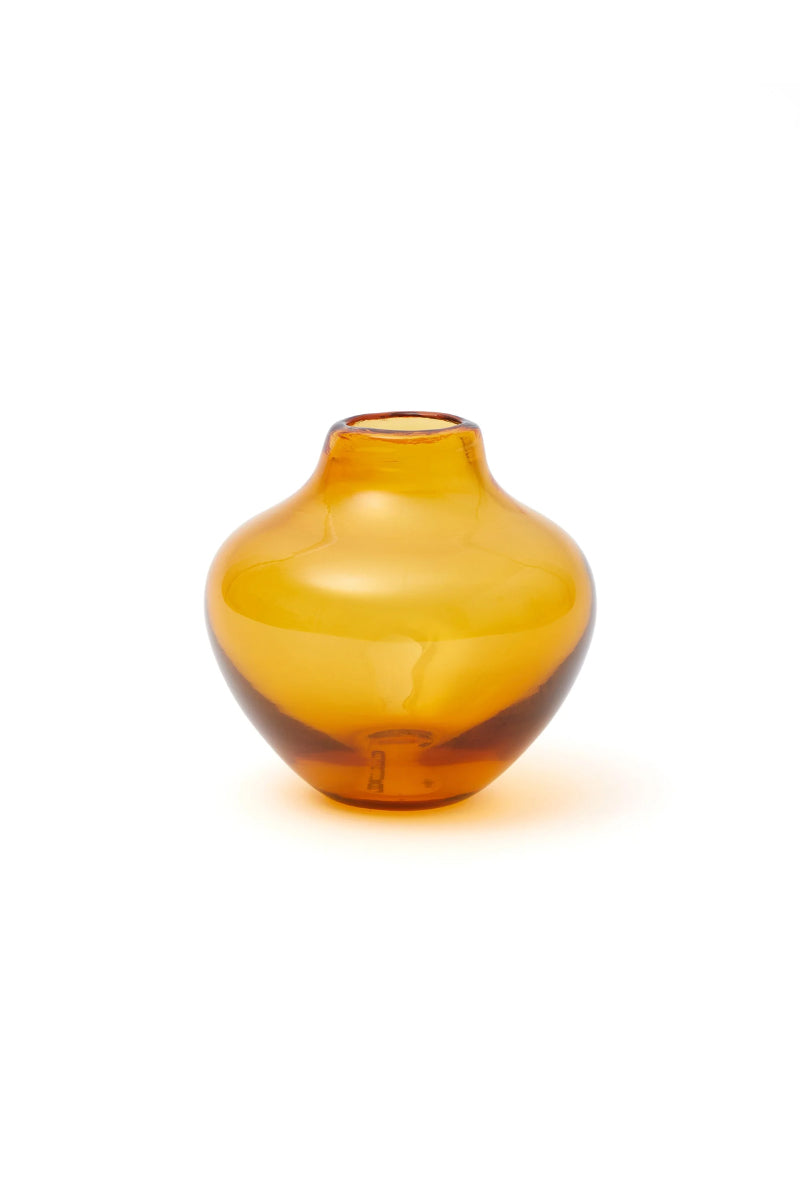 Fluted Bud Vase - Amber