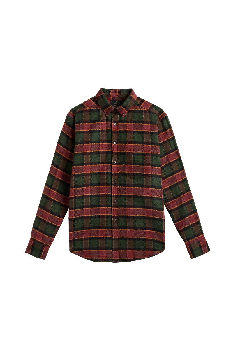 Argila Button Down Woven Shirt - Green Check