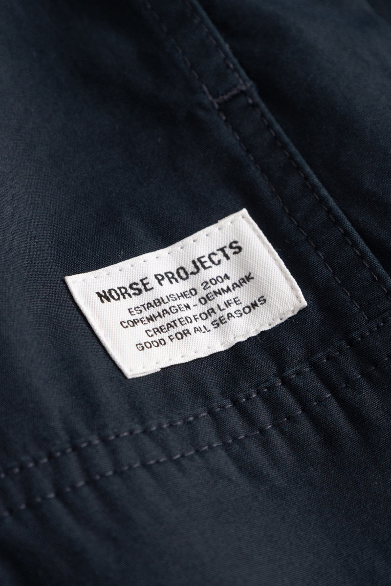 Arresskov Compact Cotton Overshirt - Dark Navy