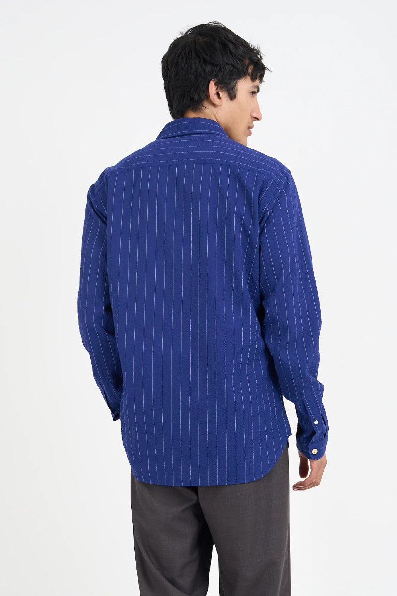 Atlanta Long Sleeve Shirt - Blue