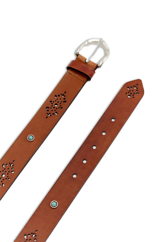 Balvir Studded Belt - Dried Tobacco