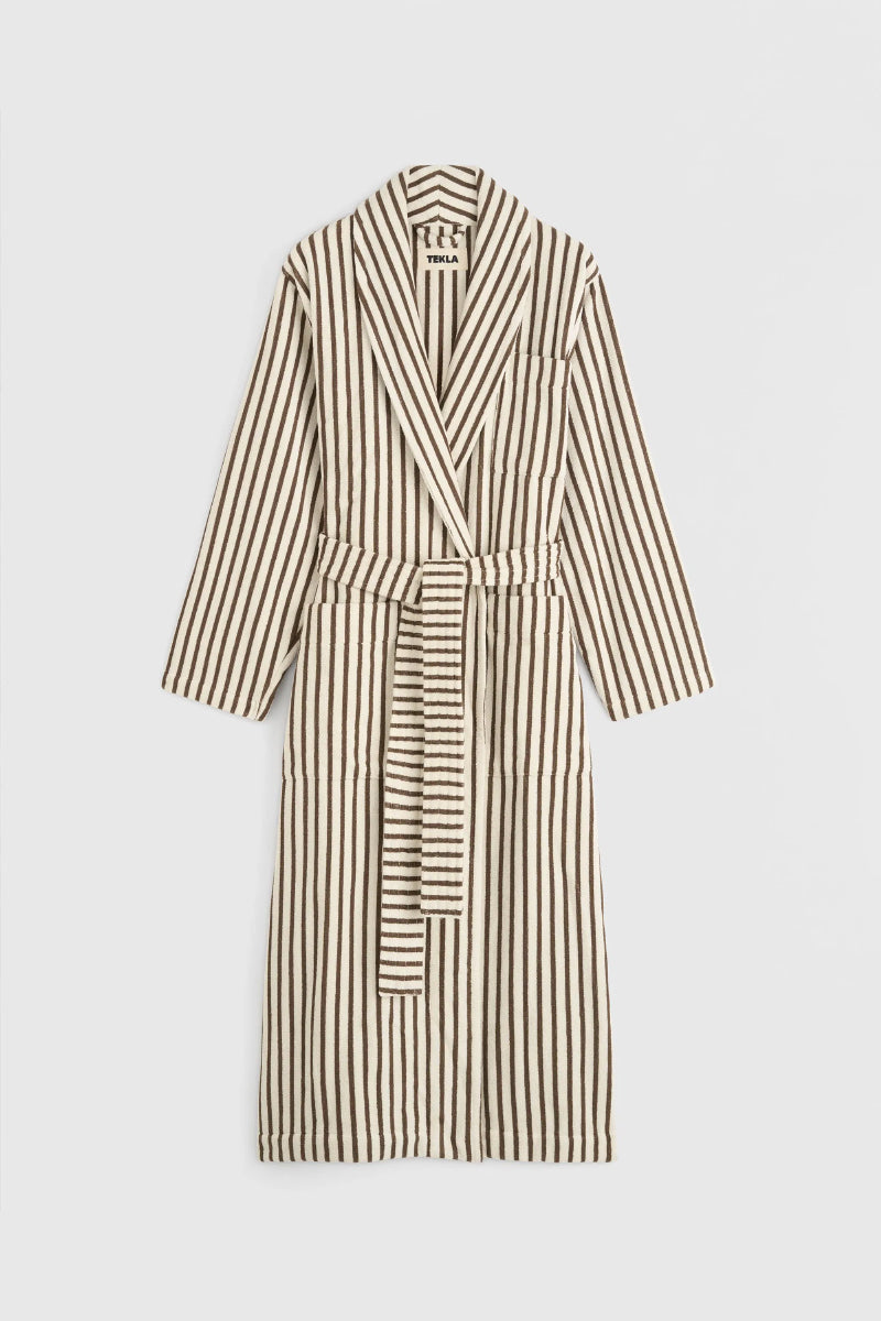 Tekla Bathrobe - Kodiak Stripe