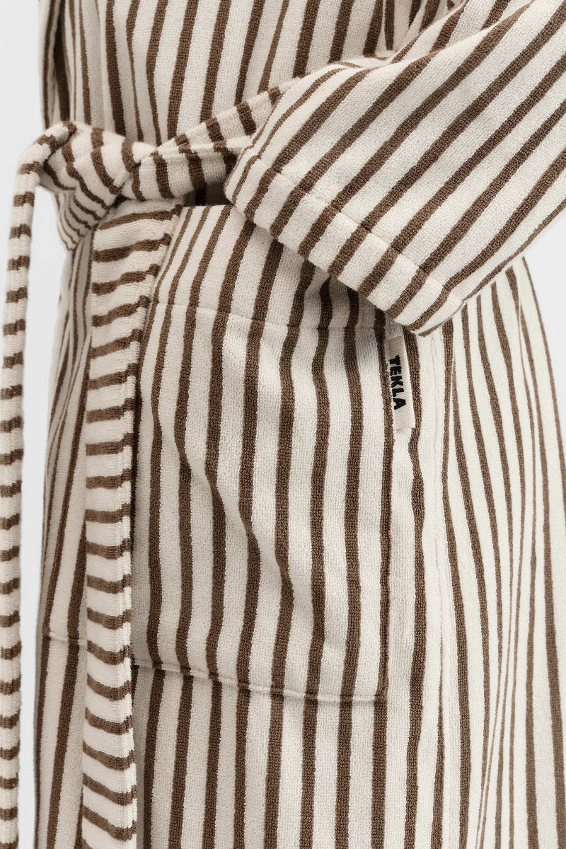 Tekla Bathrobe - Kodiak Stripe