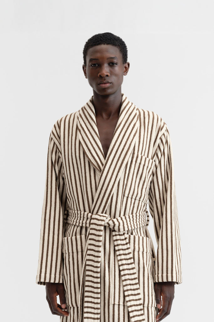Tekla Bathrobe - Kodiak Stripe