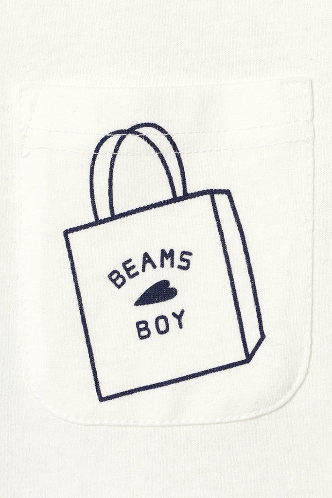 Beams Boy Logo Pocket Tee - White