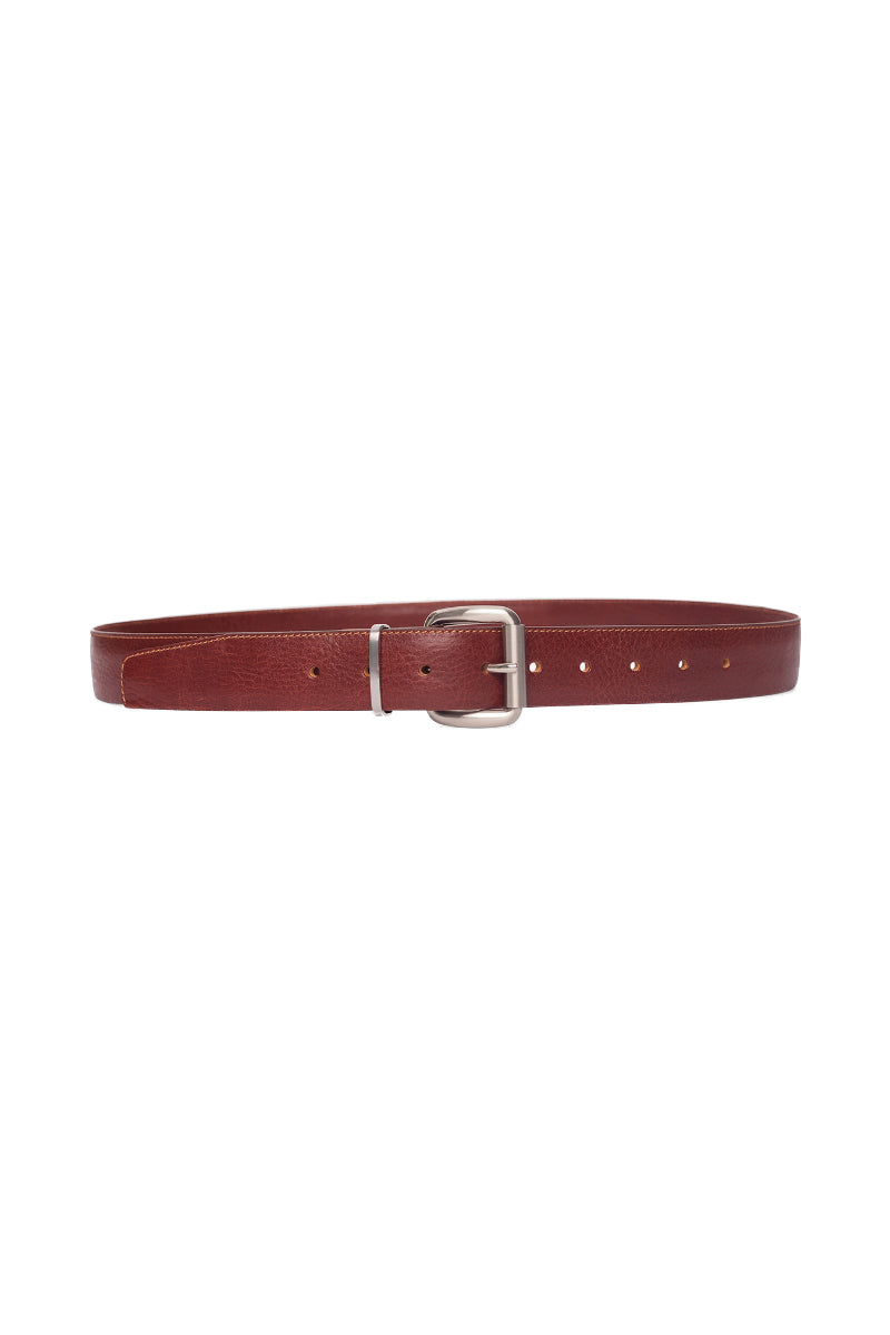 Folded Leather Belt - Espresso