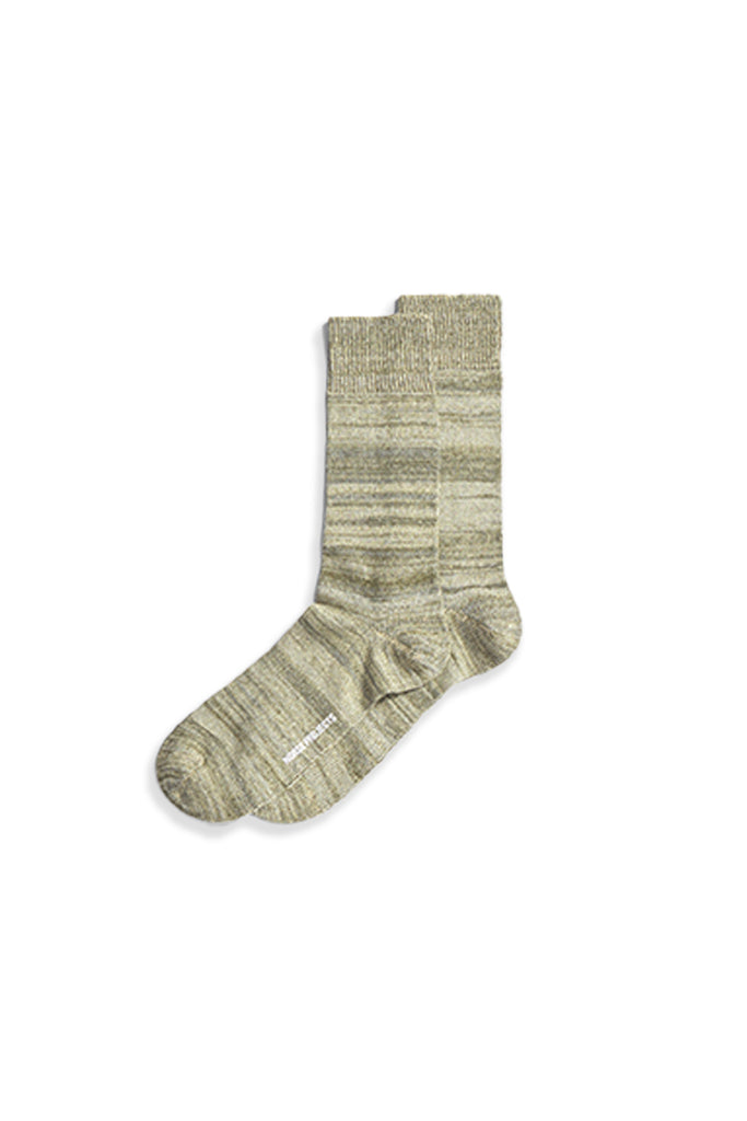 Bark Cotton Twist Sock - Moss Green