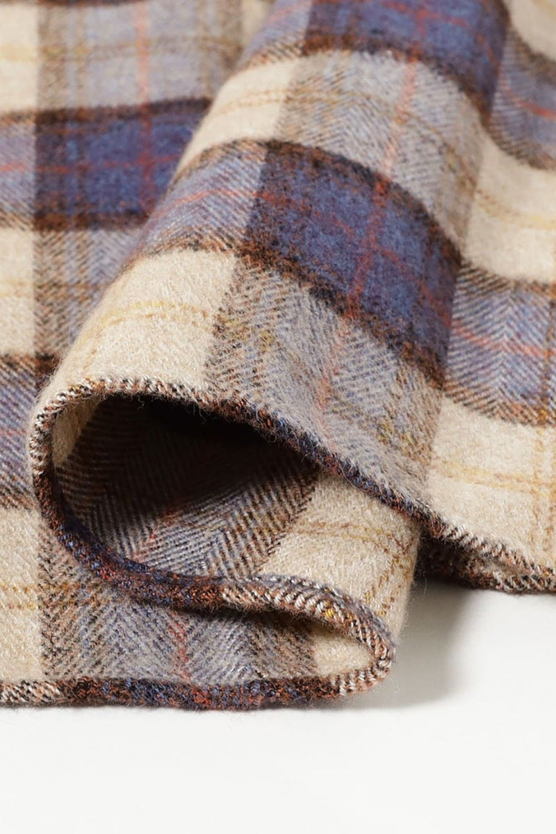 Herringbone Plaid Button Down Shirt - White Check