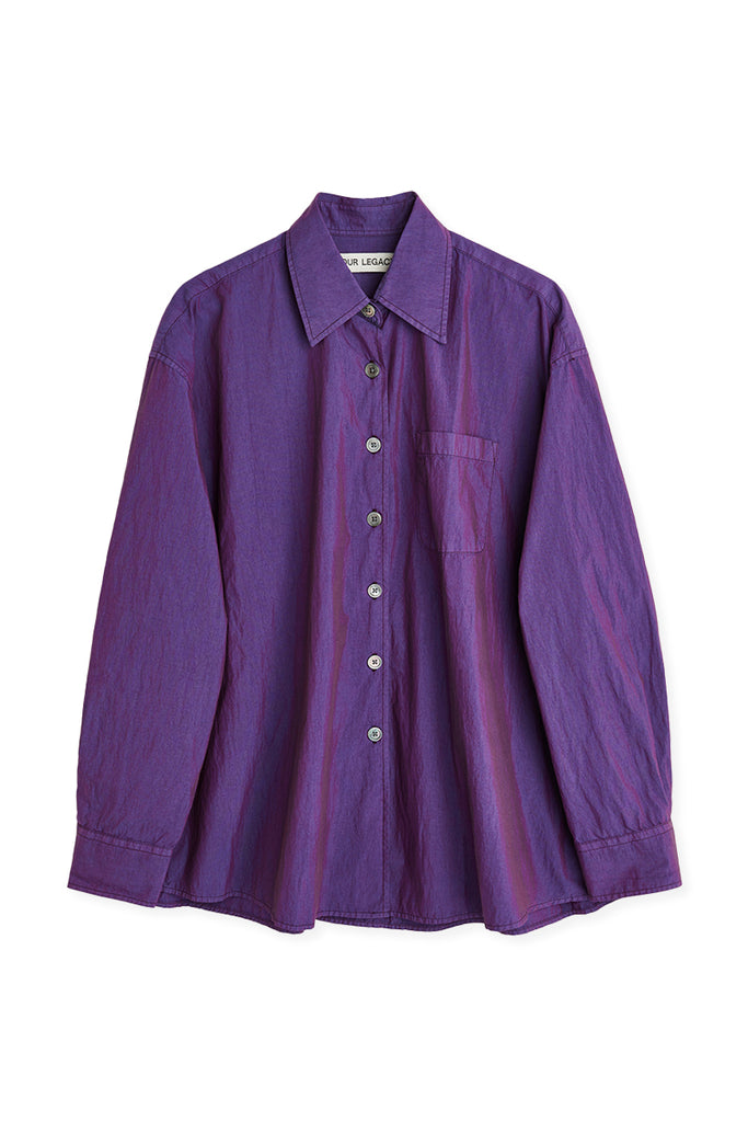 Borrowed Shirt - Blackcurrant Parachute Poplin