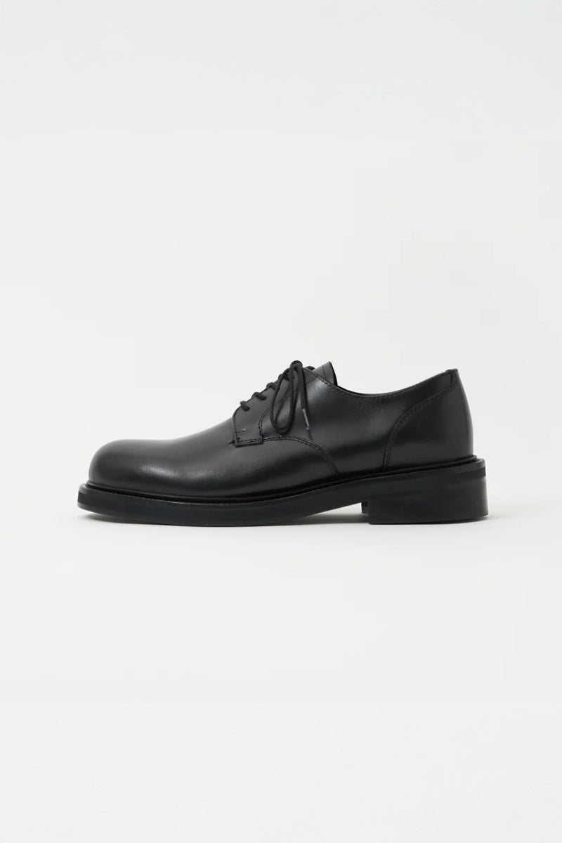 Mid-Heel Derby - Calfskin Black