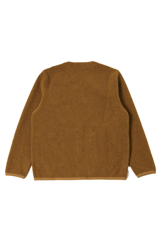 Wool Fleece Cardigan - Mustard