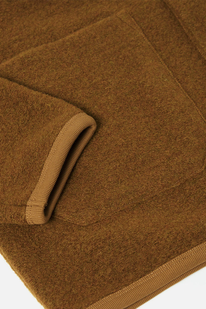 Wool Fleece Cardigan - Mustard