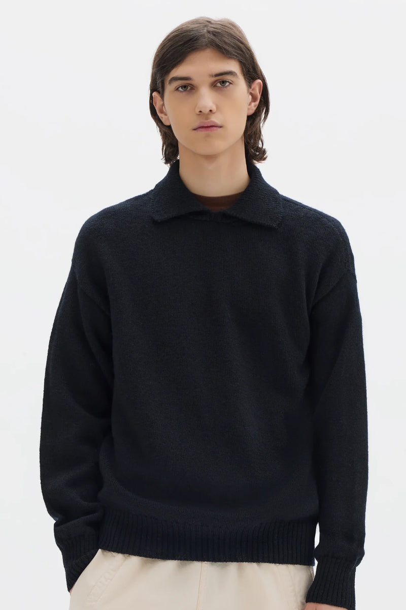 MHL. Chunky Collared Sweater - Black