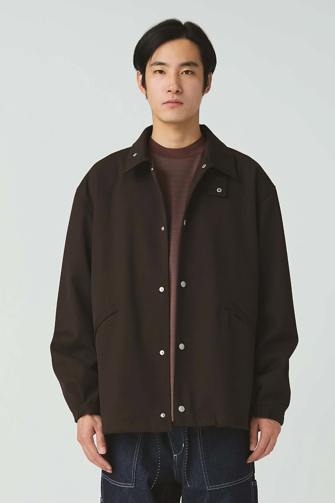 Hybrid Wool Coach Jacket - Dark Brown